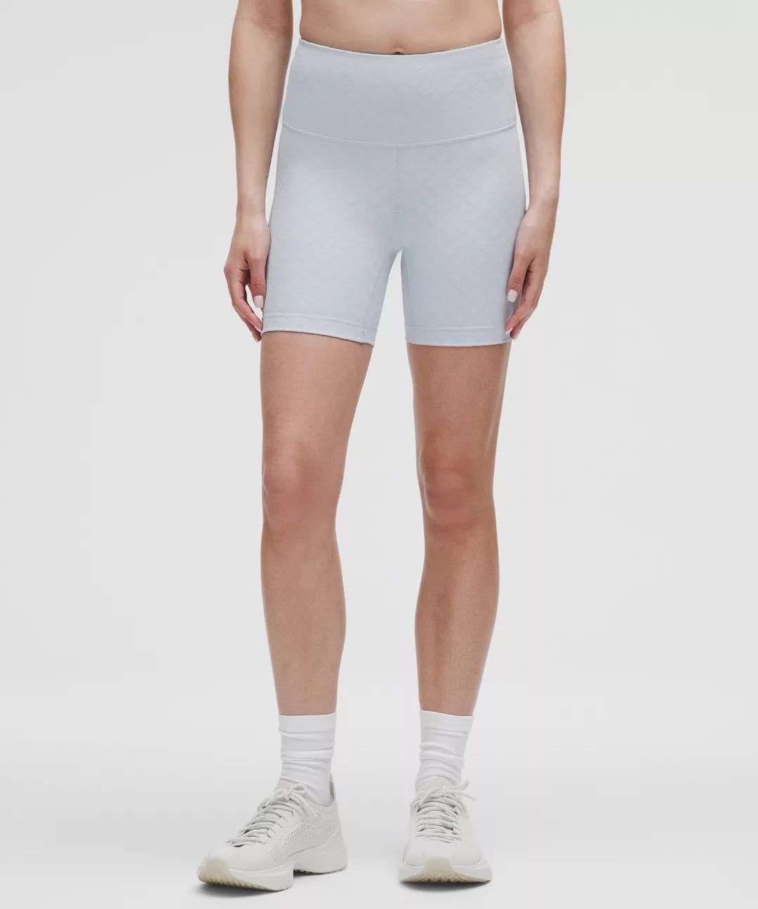 3D Jacquard Diamond Train High-Rise Short 6"