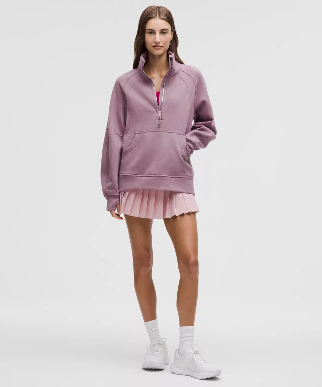 Scuba Oversized Funnel-Neck Half Zip *Long