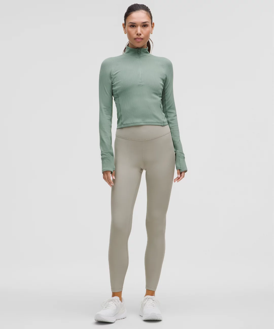 It's Rulu Ribbed Cropped Half Zip *Updated