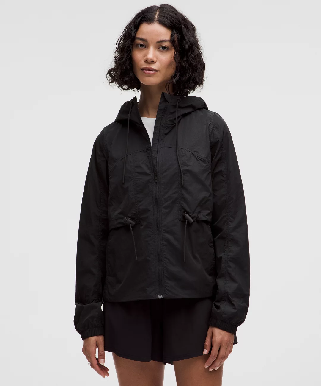Drawstring Water-Resistant Hooded Jacket