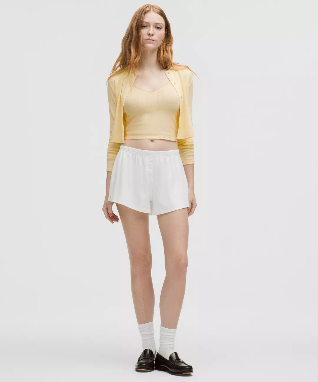 Cotton Pointelle Cropped Cami Tank Top