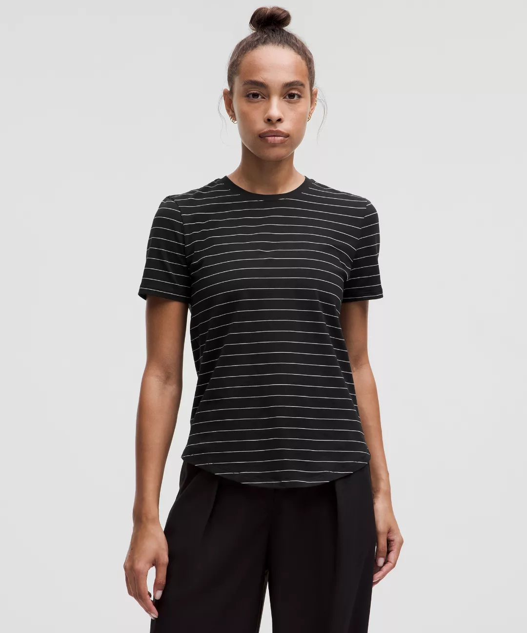 Love Curved-Hem Crewneck T-Shirt