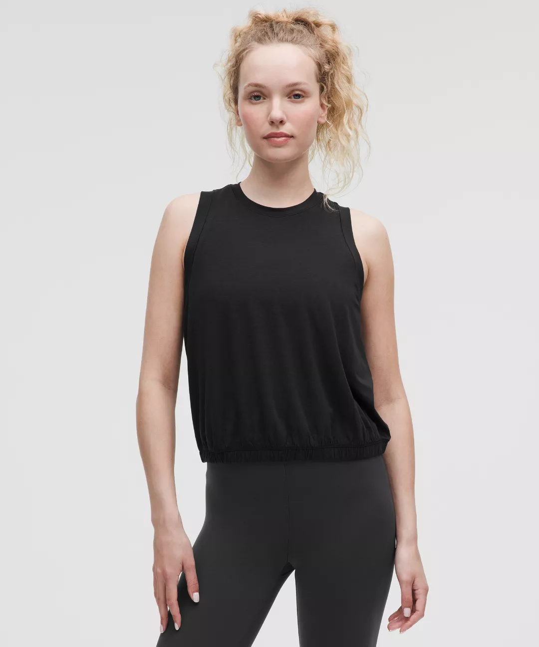 Jersey Training Elastic-Hem Tank Top