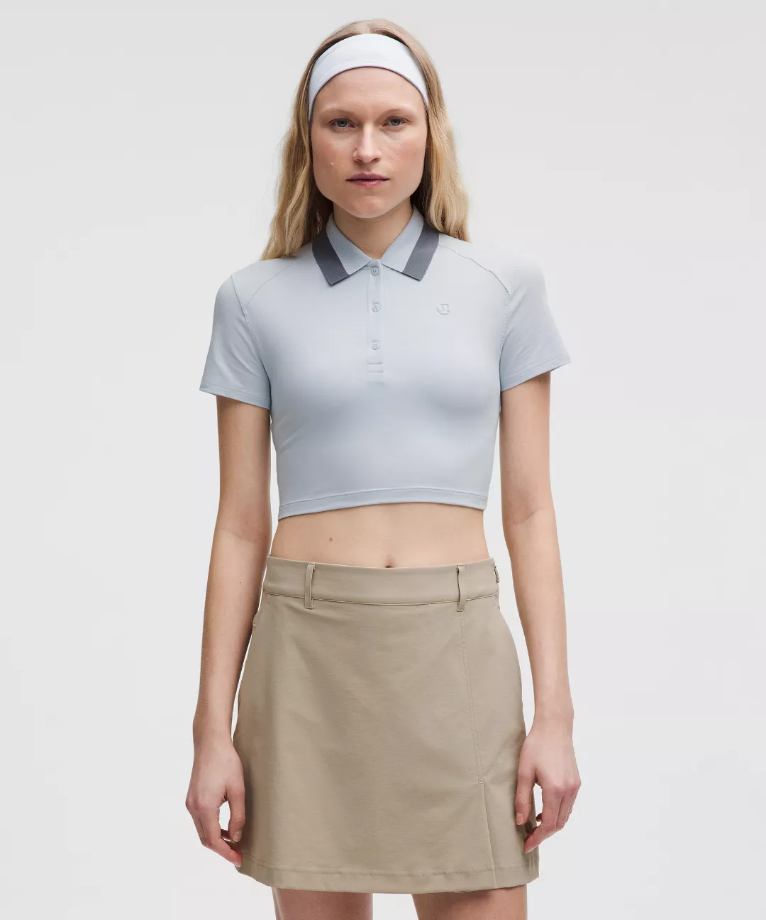 Pique Slim-Fit Cropped Polo Shirt