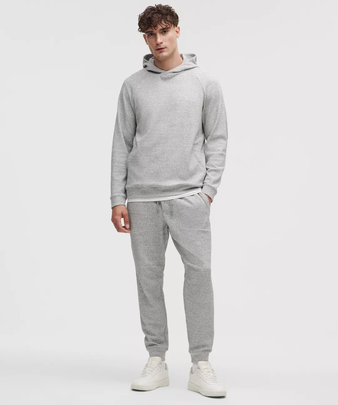 Textured Double-Knit Cotton Hoodie