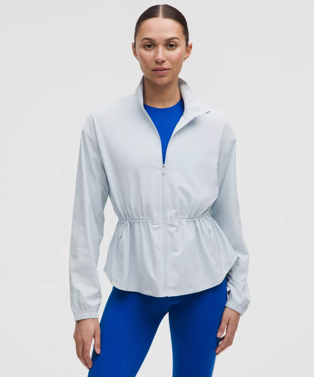 UV-Protective Cinch-Waist Running Jacket