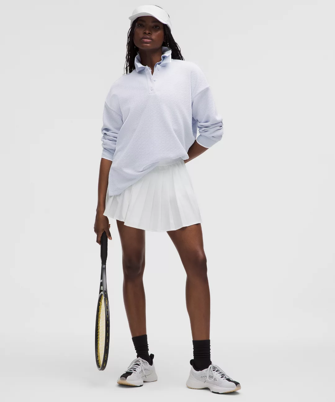 Textured Long-Sleeve Polo Shirt