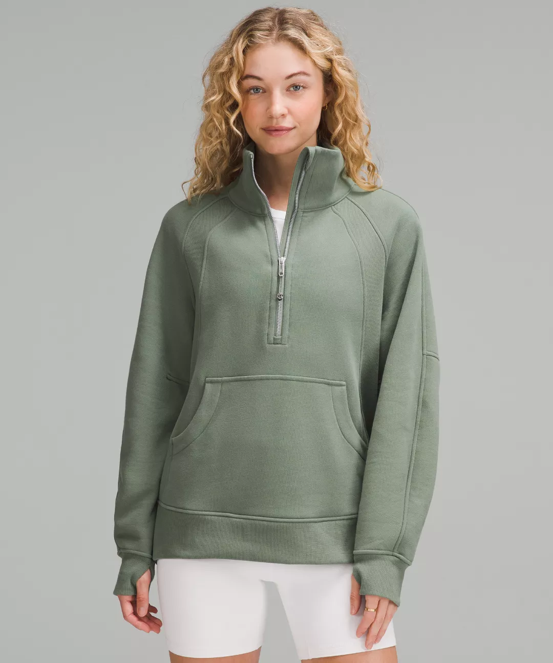 Scuba Oversized Funnel-Neck Half Zip *Long