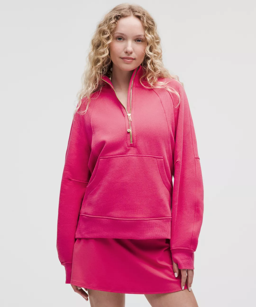 Scuba Oversized Half-Zip Hoodie *Long