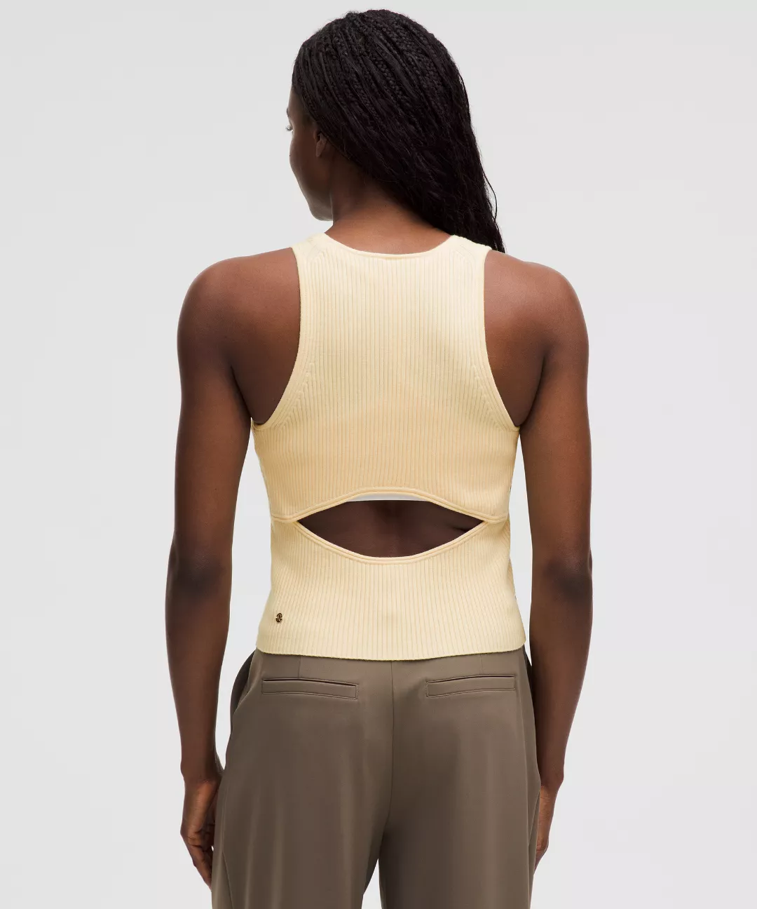 Merino Wool Open-Back Tank Top