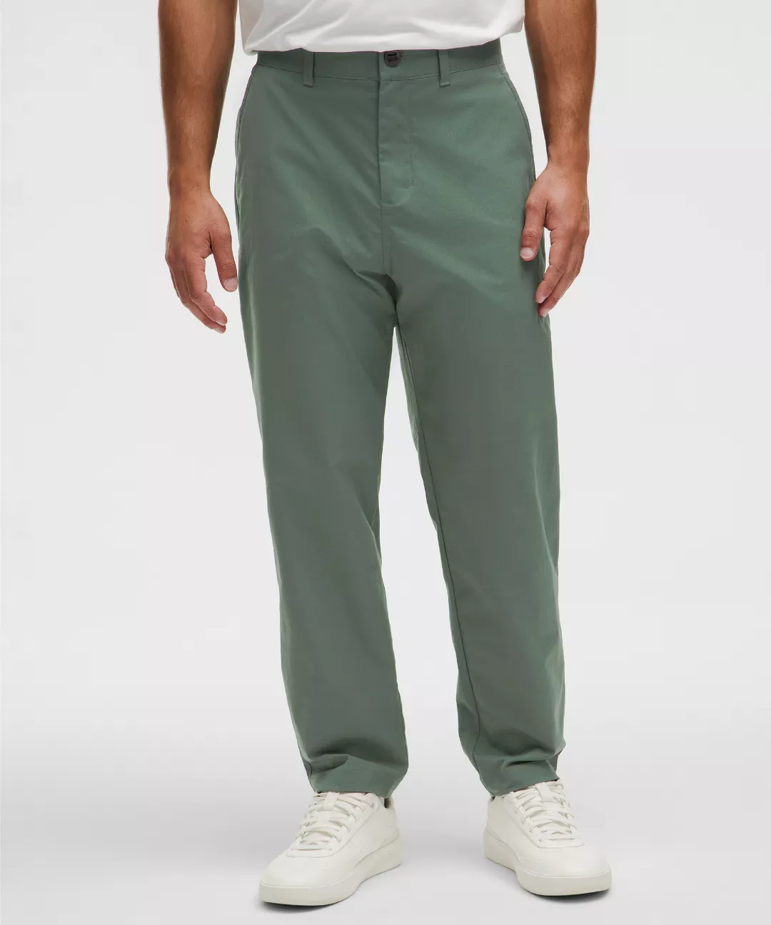 Relaxed-Tapered Smooth Twill Trouser *Cropped