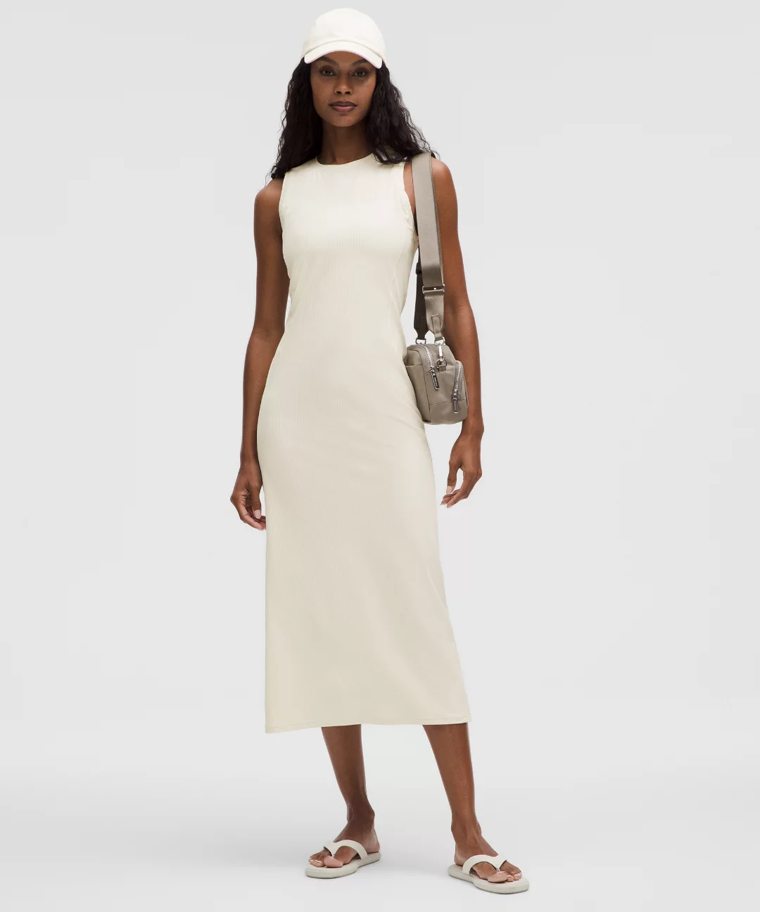 All Aligned Ribbed Midi Dress