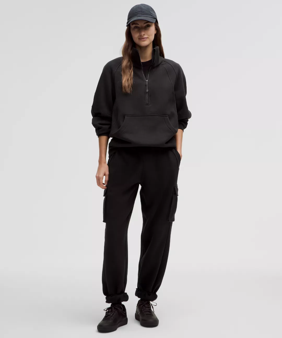 Scuba Oversized Funnel-Neck Half Zip *Long