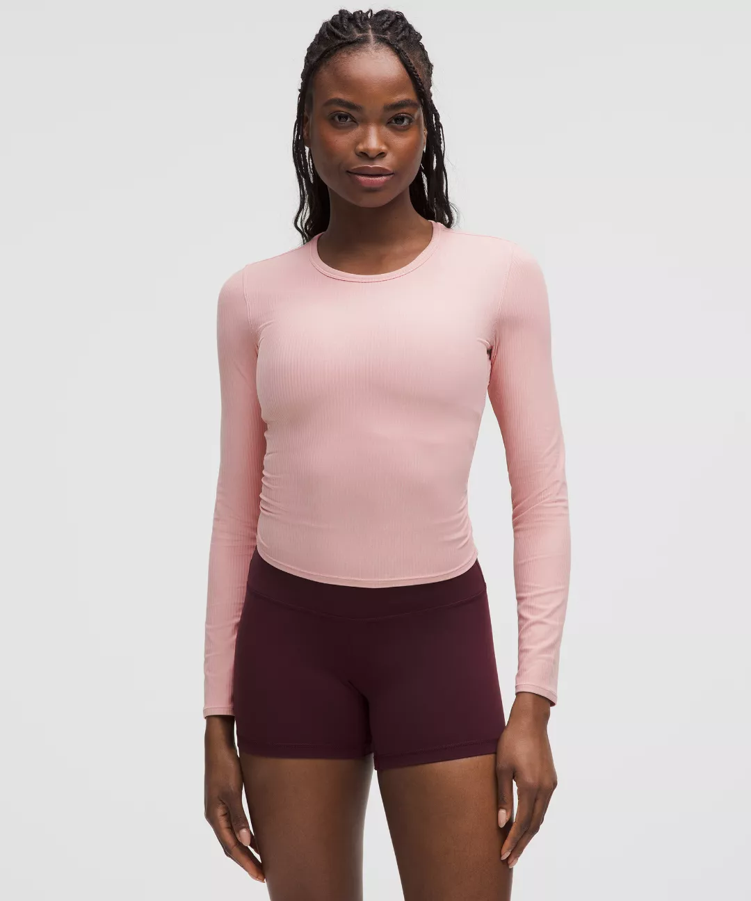 All It Takes Back-Twist Ribbed Long-Sleeve Shirt