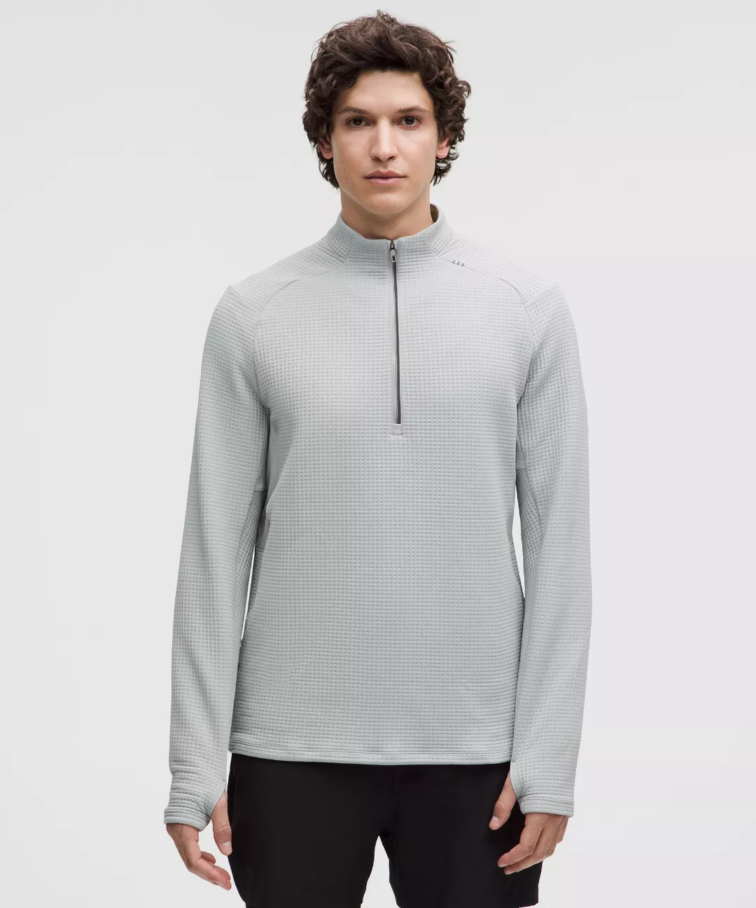Waffle-Knit Half Zip
