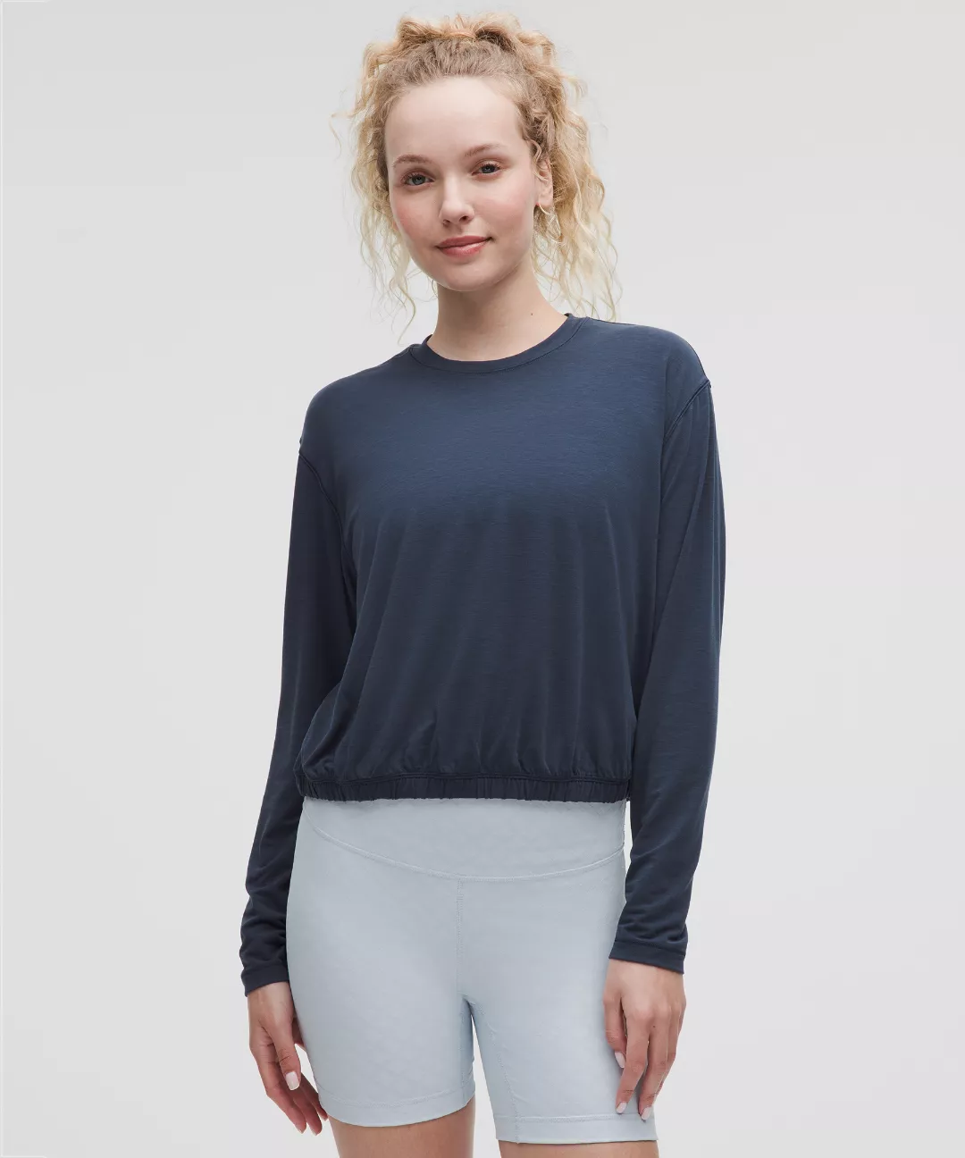 Jersey Training Elastic-Hem Long-Sleeve Shirt