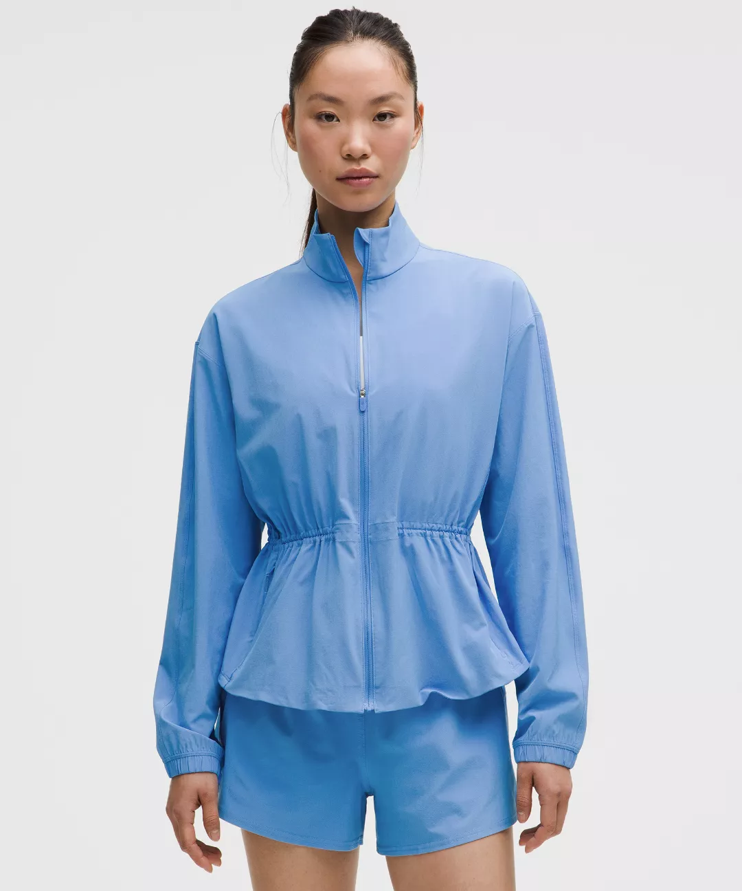 UV-Protective Cinch-Waist Running Jacket