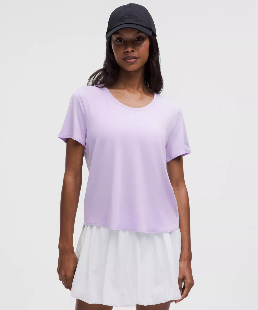 Modal-Silk Twist-Back Short-Sleeve Shirt