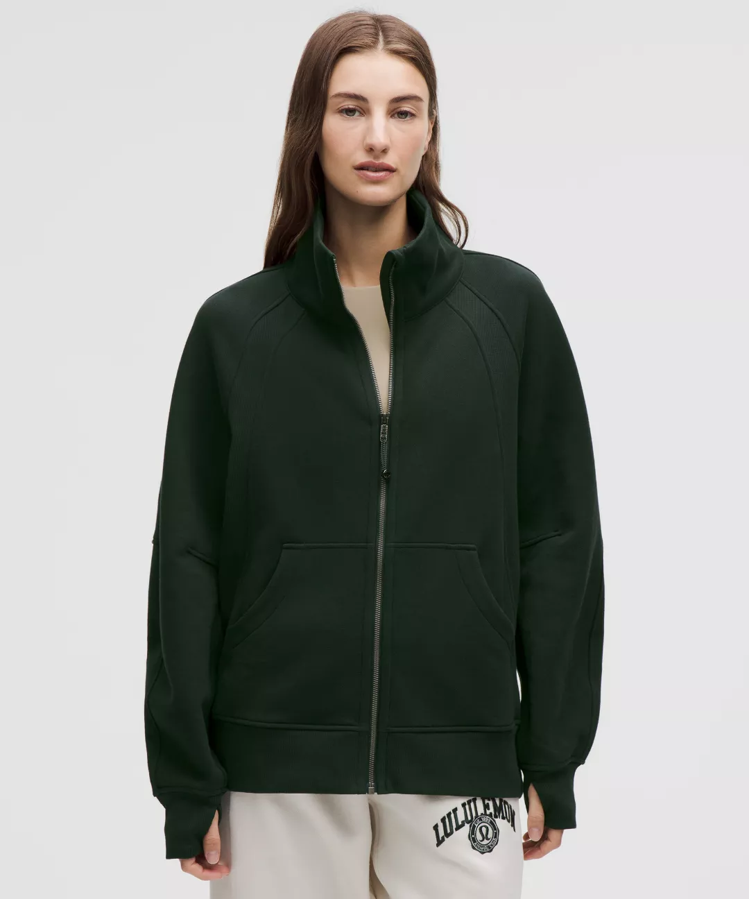Scuba Oversized Funnel-Neck Full Zip