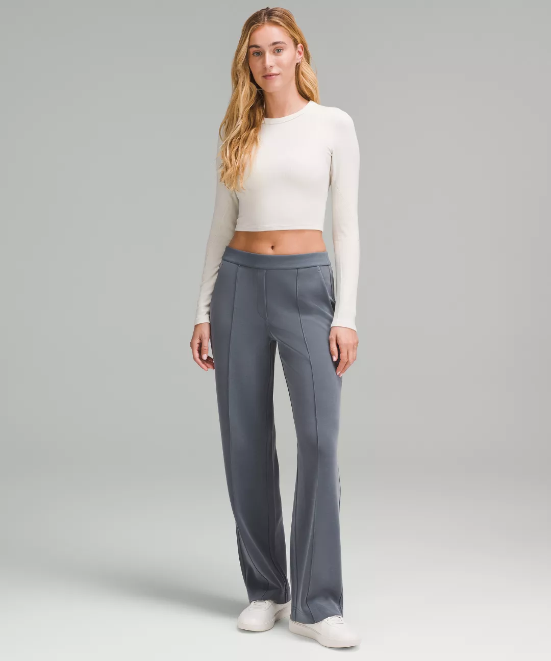 Hold Tight Straight-Hem Cropped Long-Sleeve Shirt