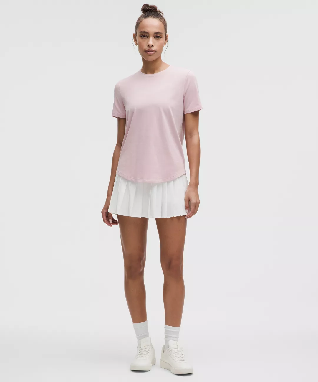 Love Curved-Hem Crewneck T-Shirt