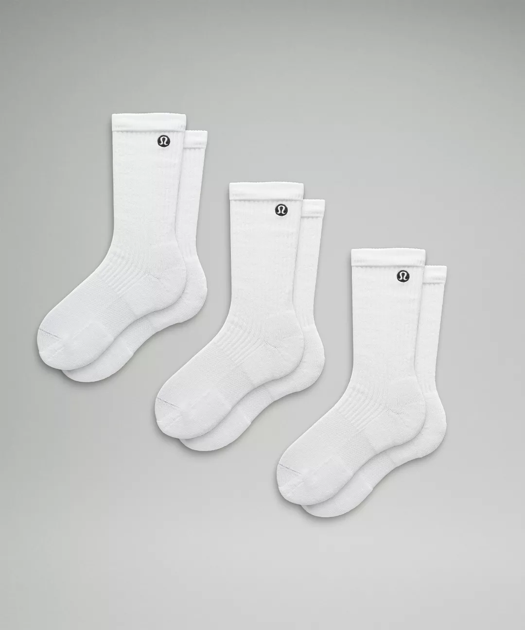 Men's Daily Stride Ribbed Comfort Crew Socks *3 Pack