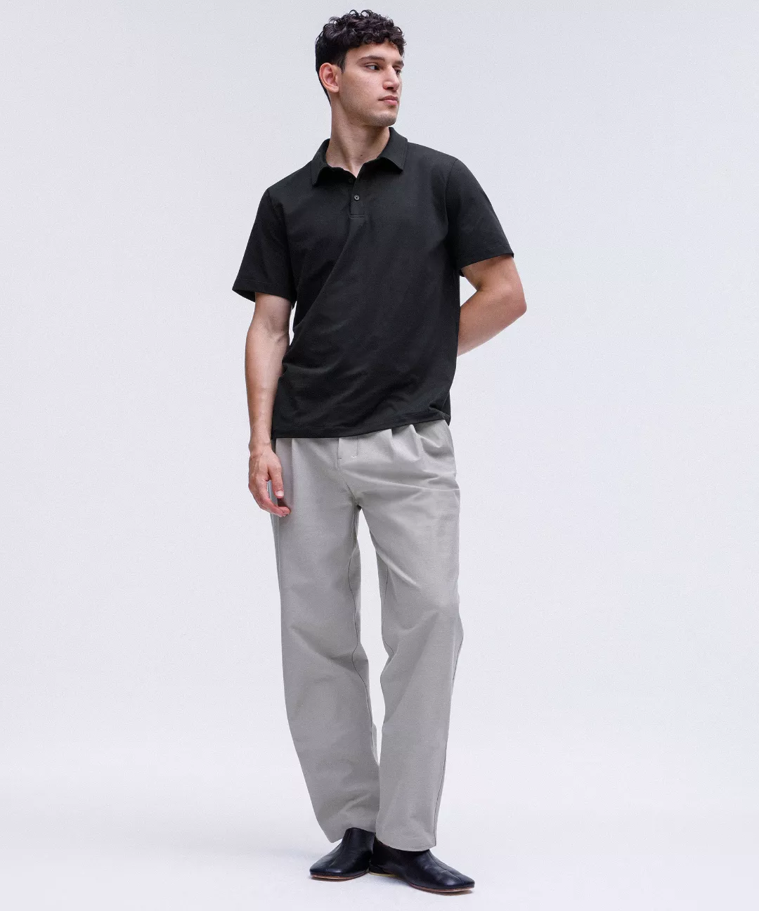 Soft Jersey Short-Sleeve Polo Shirt