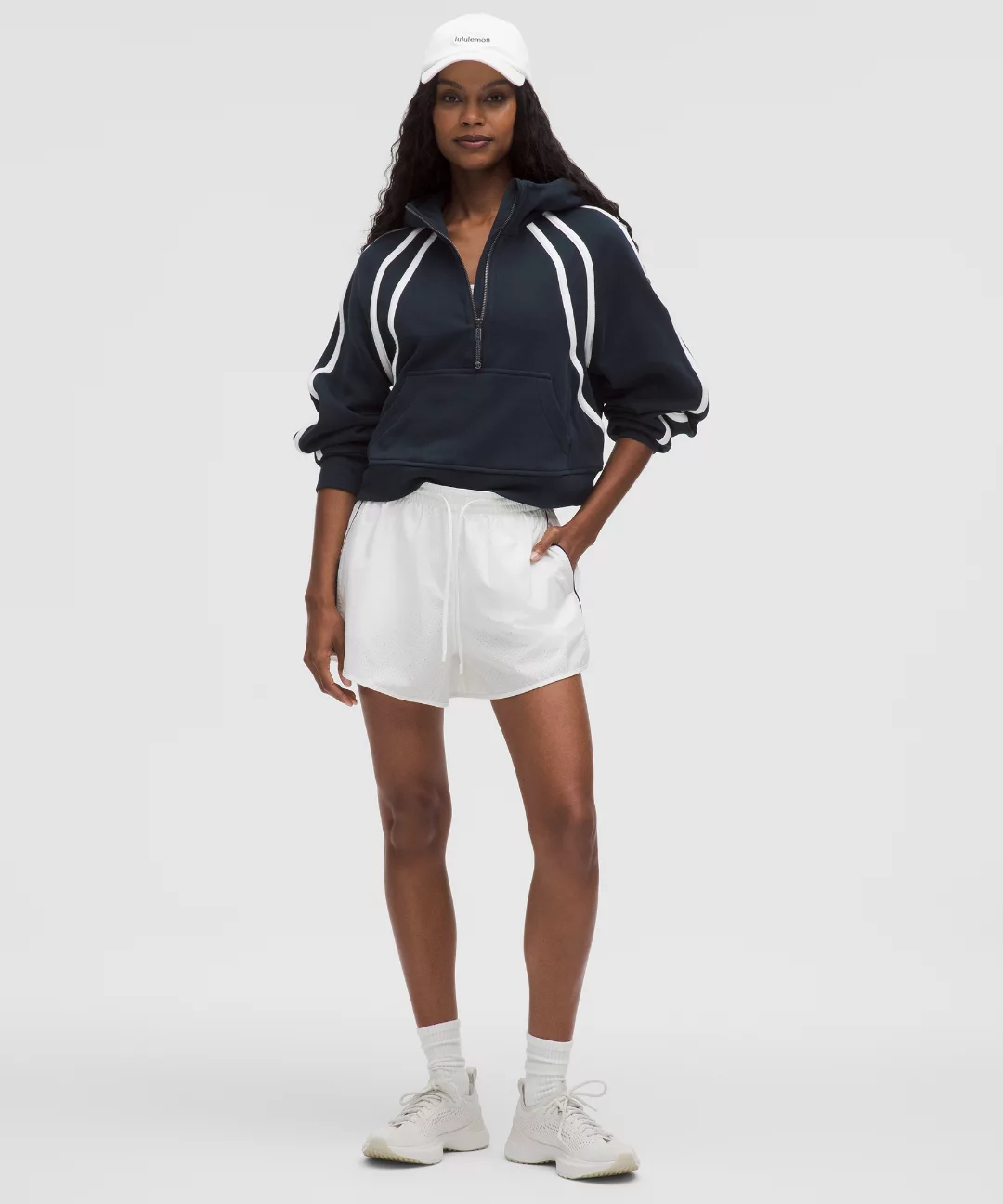 Scuba Oversized Half-Zip Hoodie *Trim