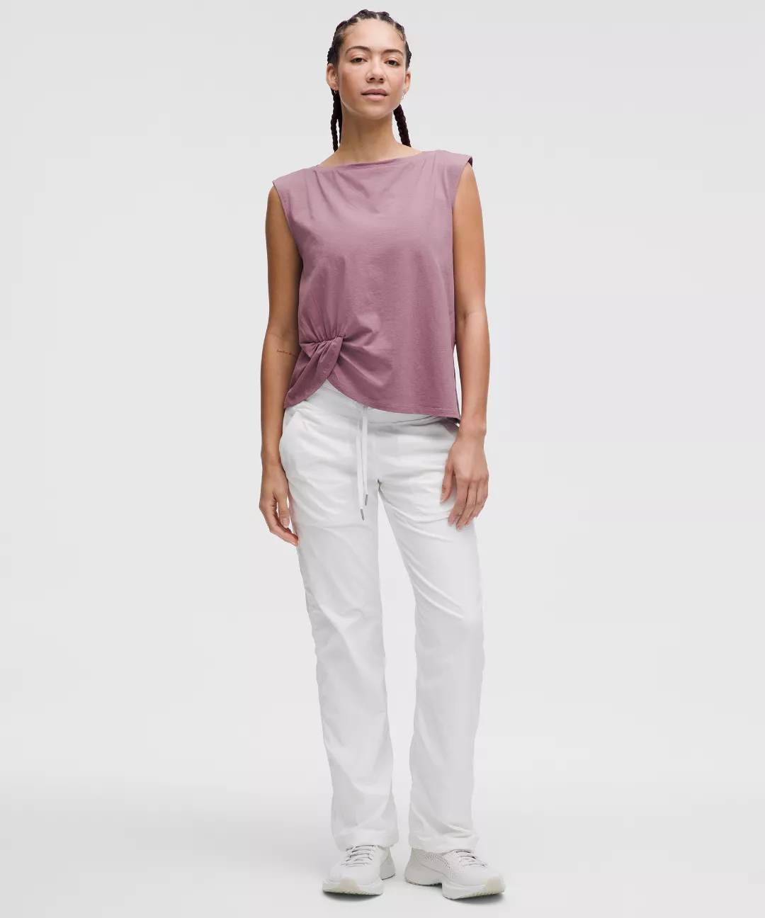 Cotton-Blend Twist-Front Tank Top