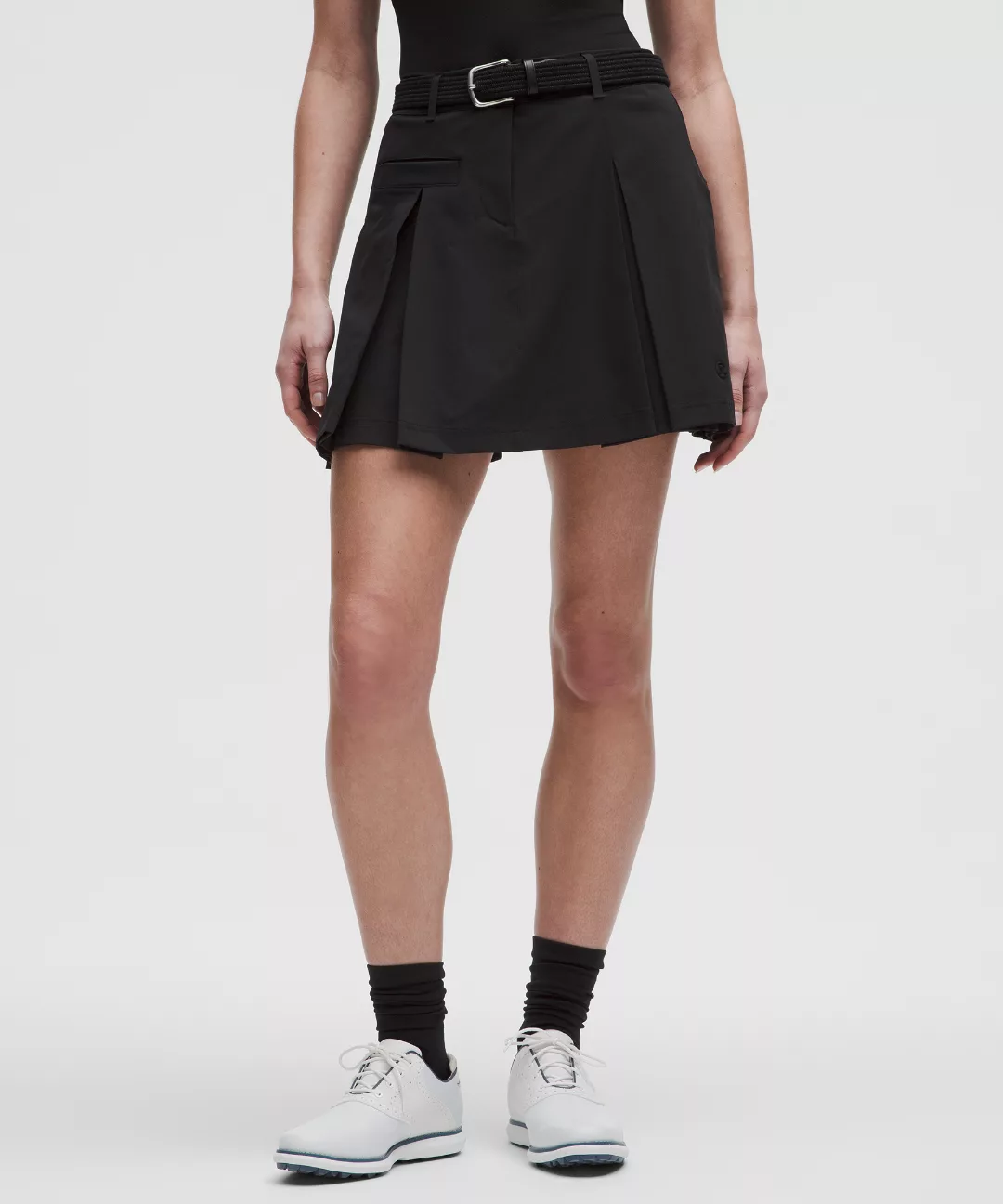 Box-Pleat High-Rise Golf Skirt