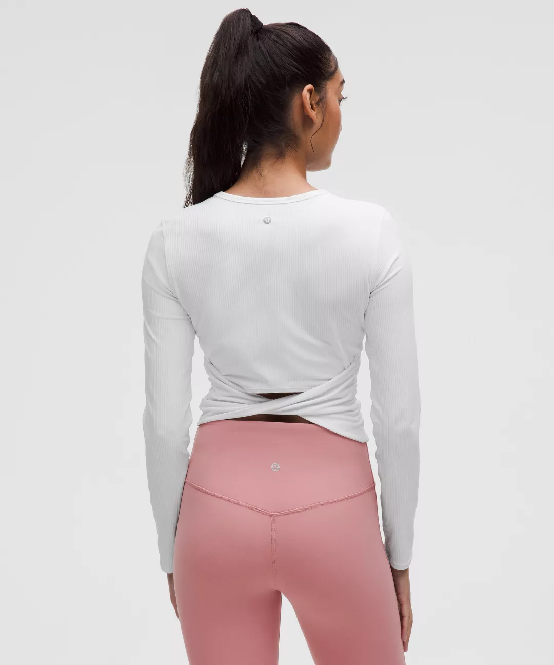 All It Takes Back-Twist Ribbed Long-Sleeve Shirt