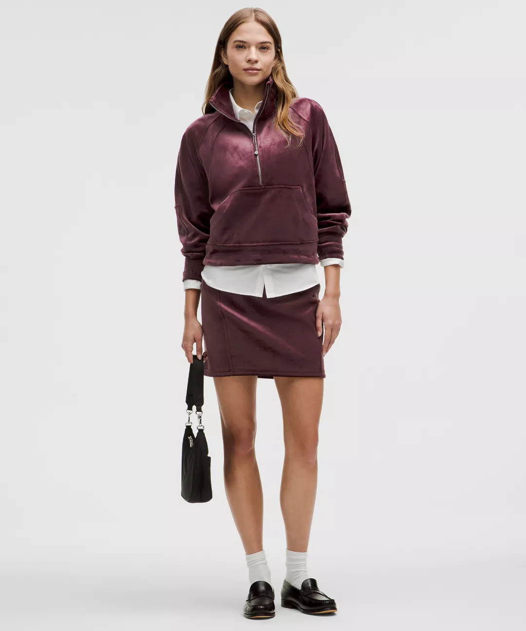 Scuba High-Rise Mini Skirt *Velvet