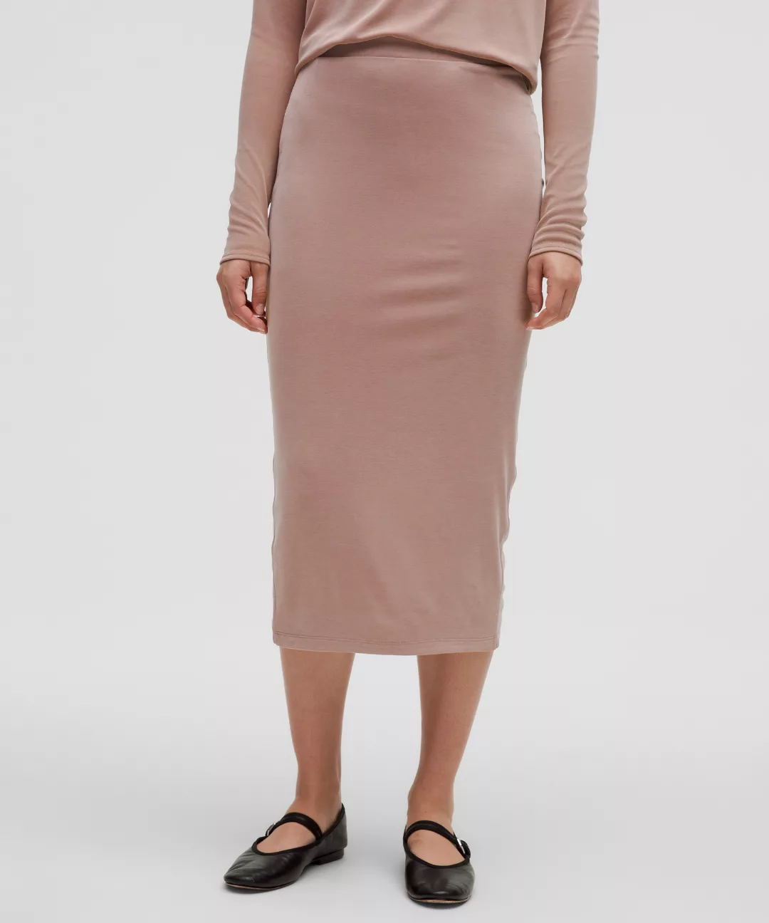 Drapey Softstreme Column Midi Skirt