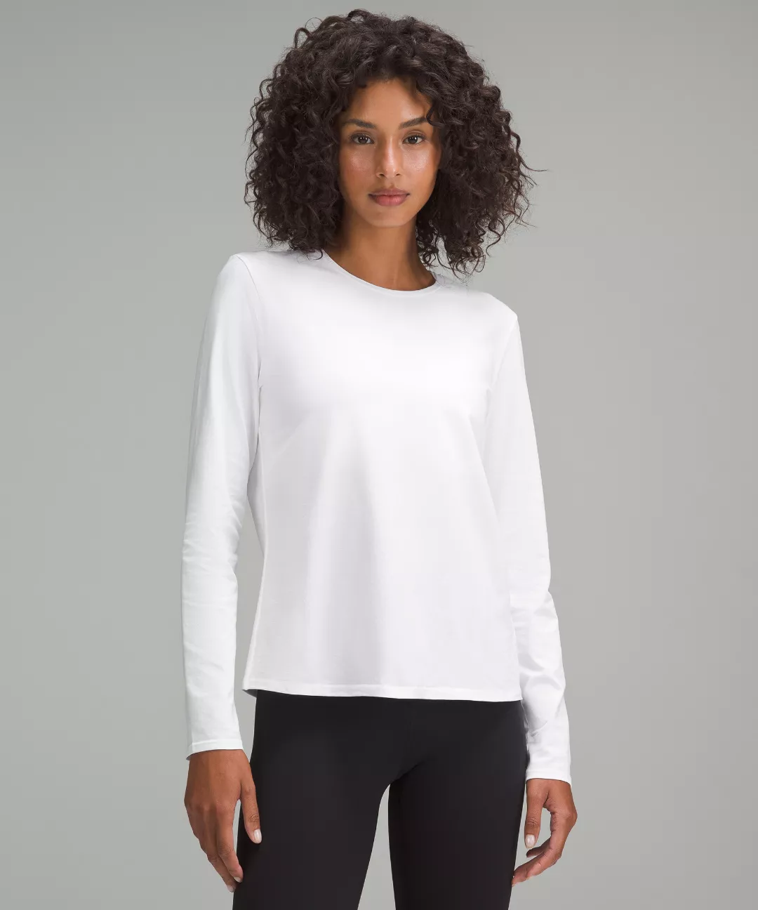 Organic Cotton Crewneck Long-Sleeve Shirt