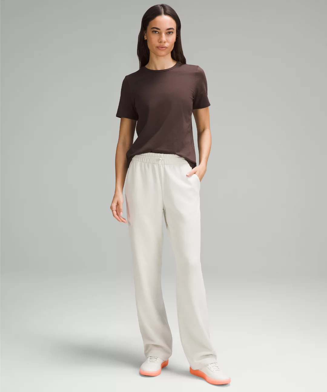 Organic Cotton Straight-Hem Crewneck T-Shirt