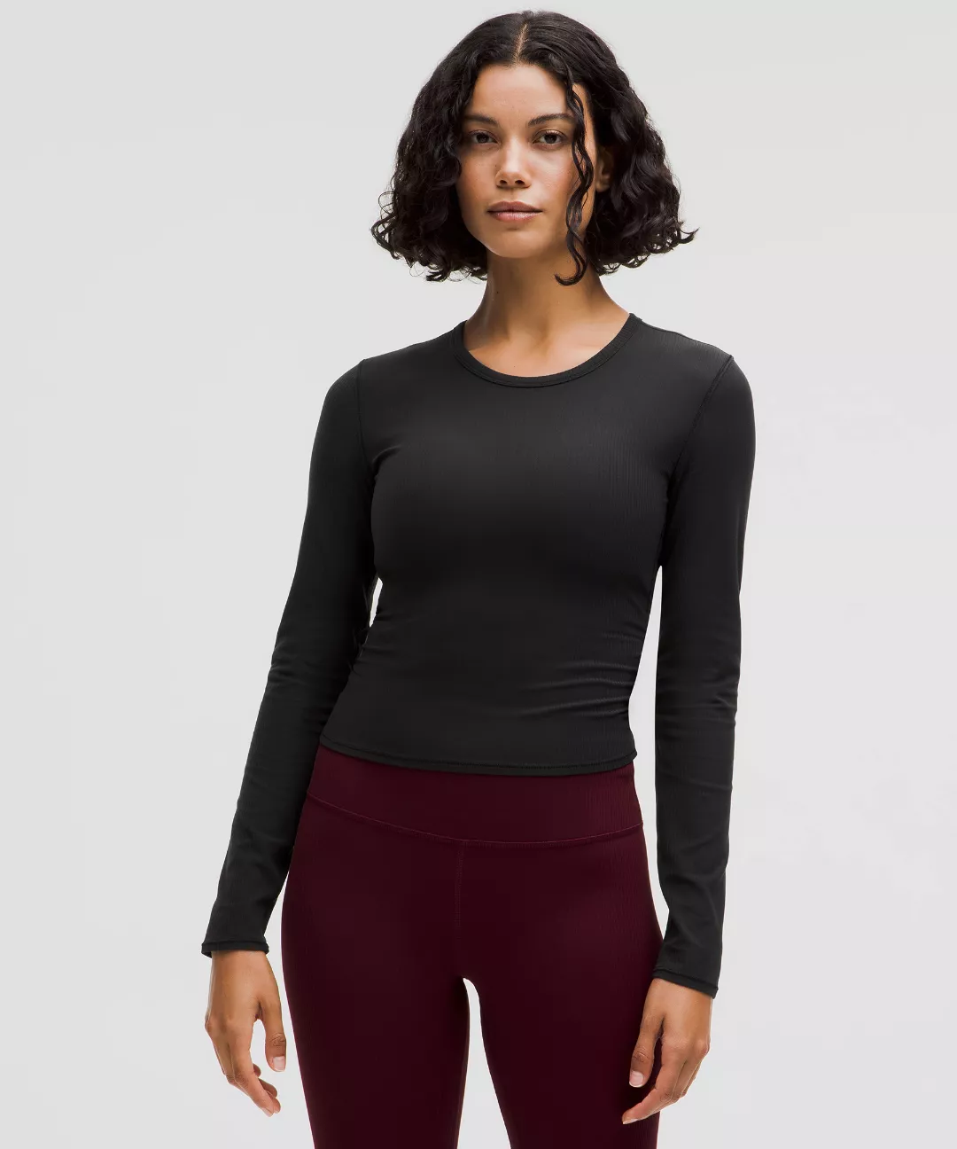 All It Takes Back-Twist Ribbed Long-Sleeve Shirt
