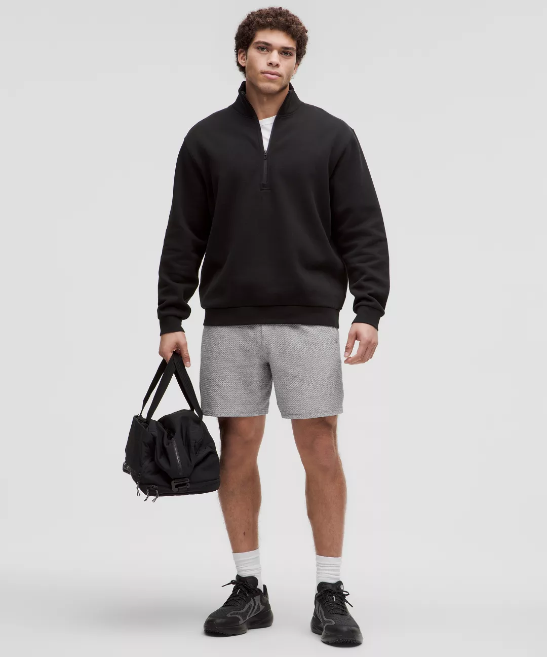Textured Double-Knit Cotton Short 7"