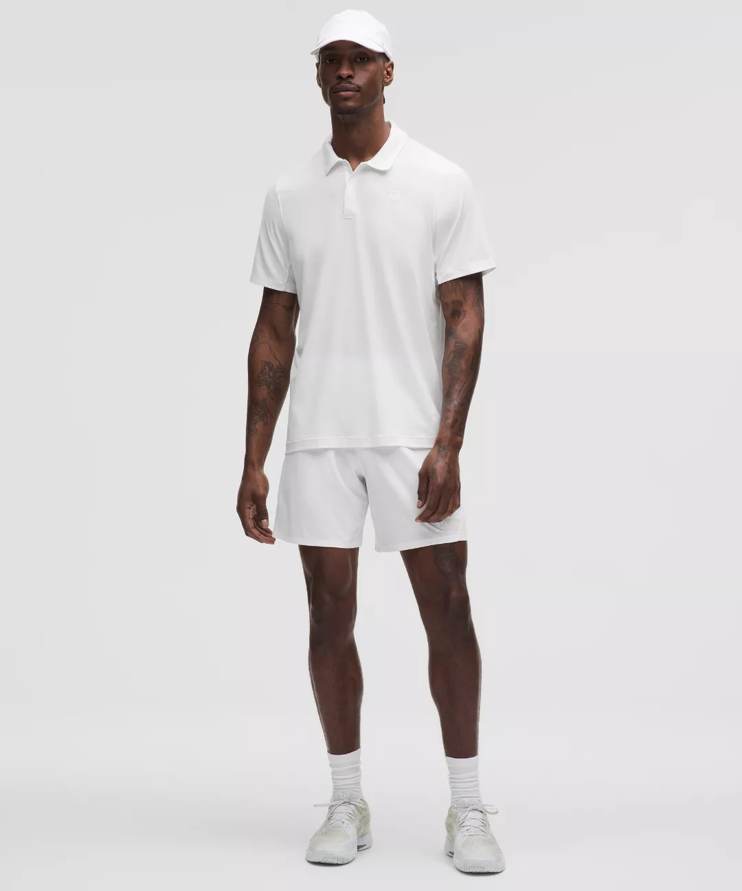 Striped Mesh Tennis Short 7"