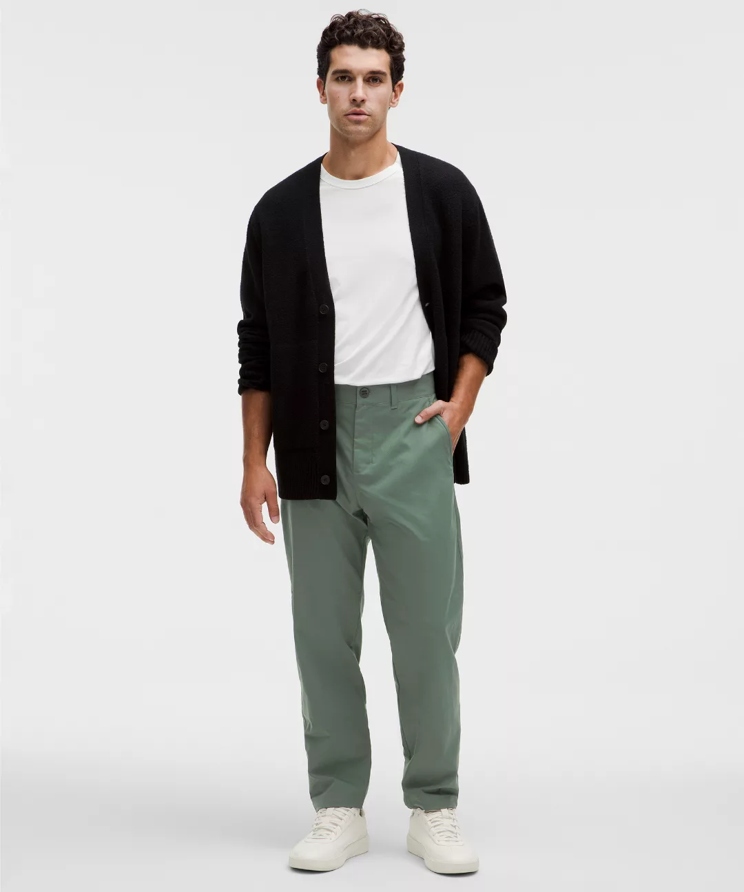 Relaxed-Tapered Smooth Twill Trouser *Cropped