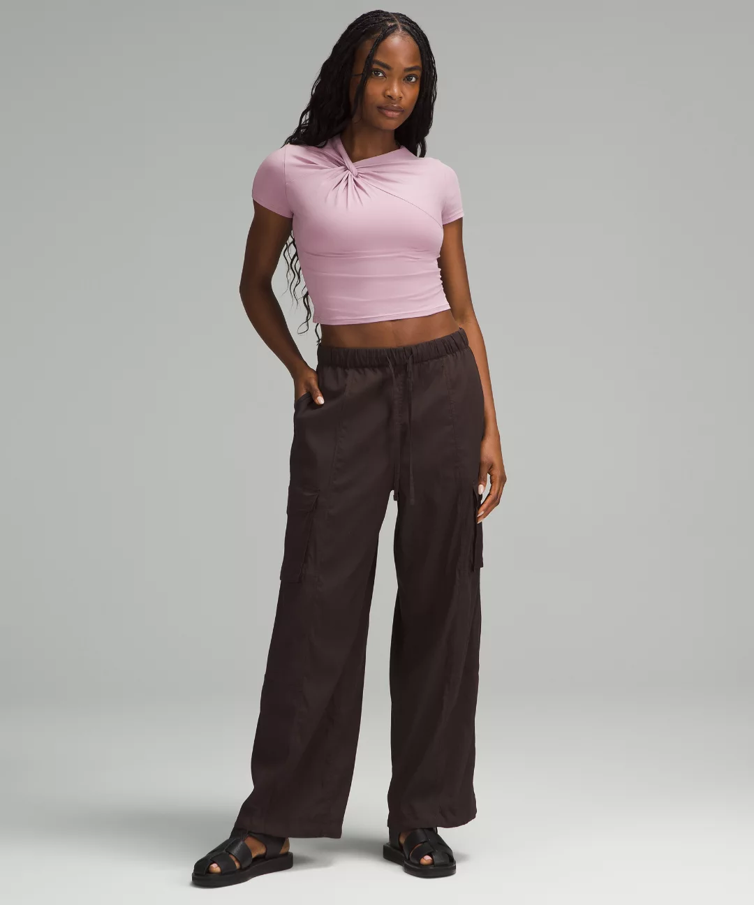Asymmetrical Front-Twist T-Shirt
