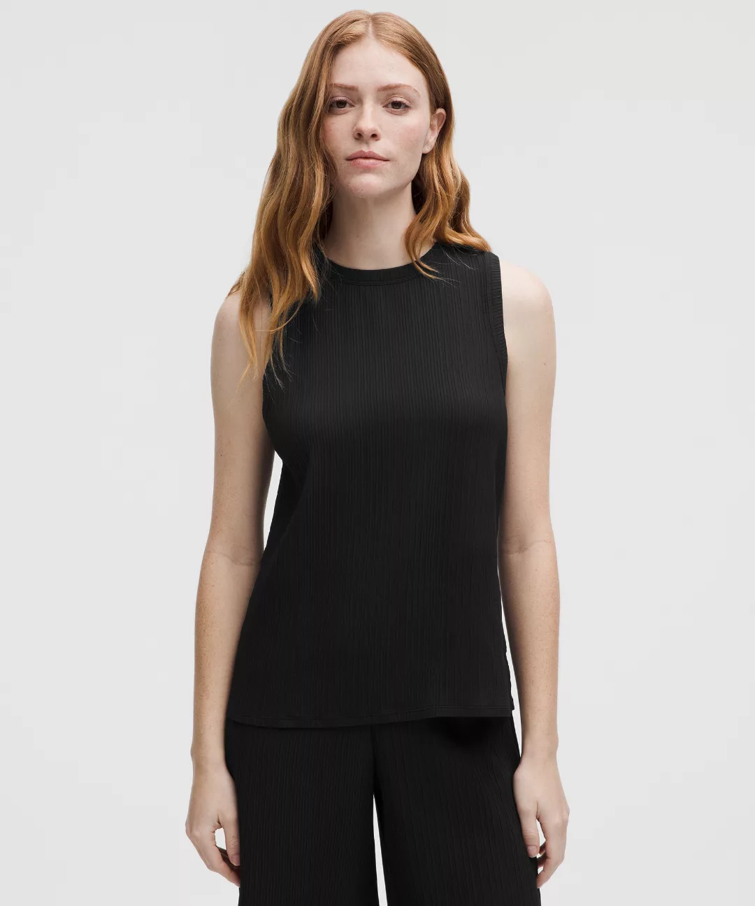 Pleated Stretch Tank Top