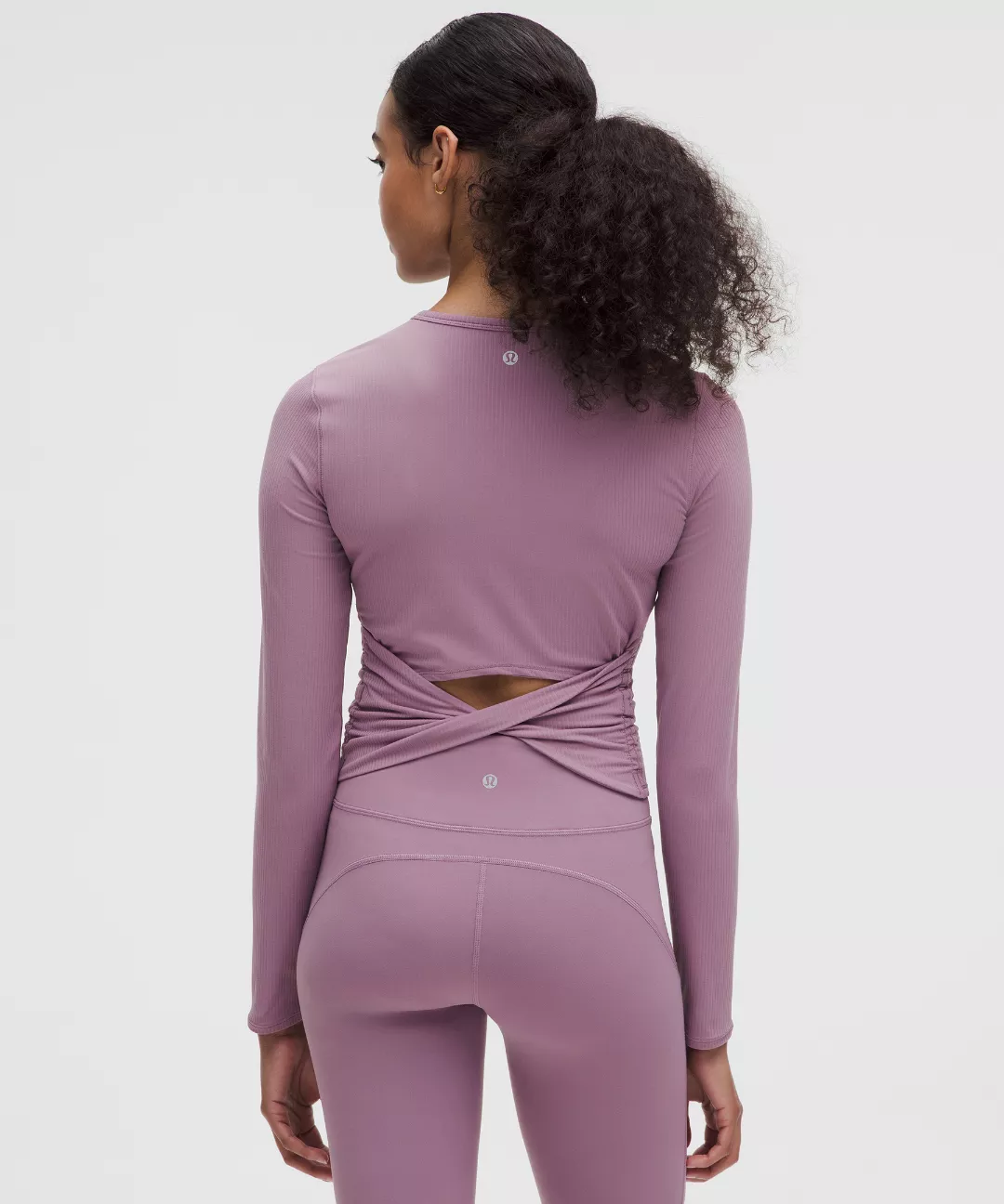 All It Takes Back-Twist Ribbed Long-Sleeve Shirt