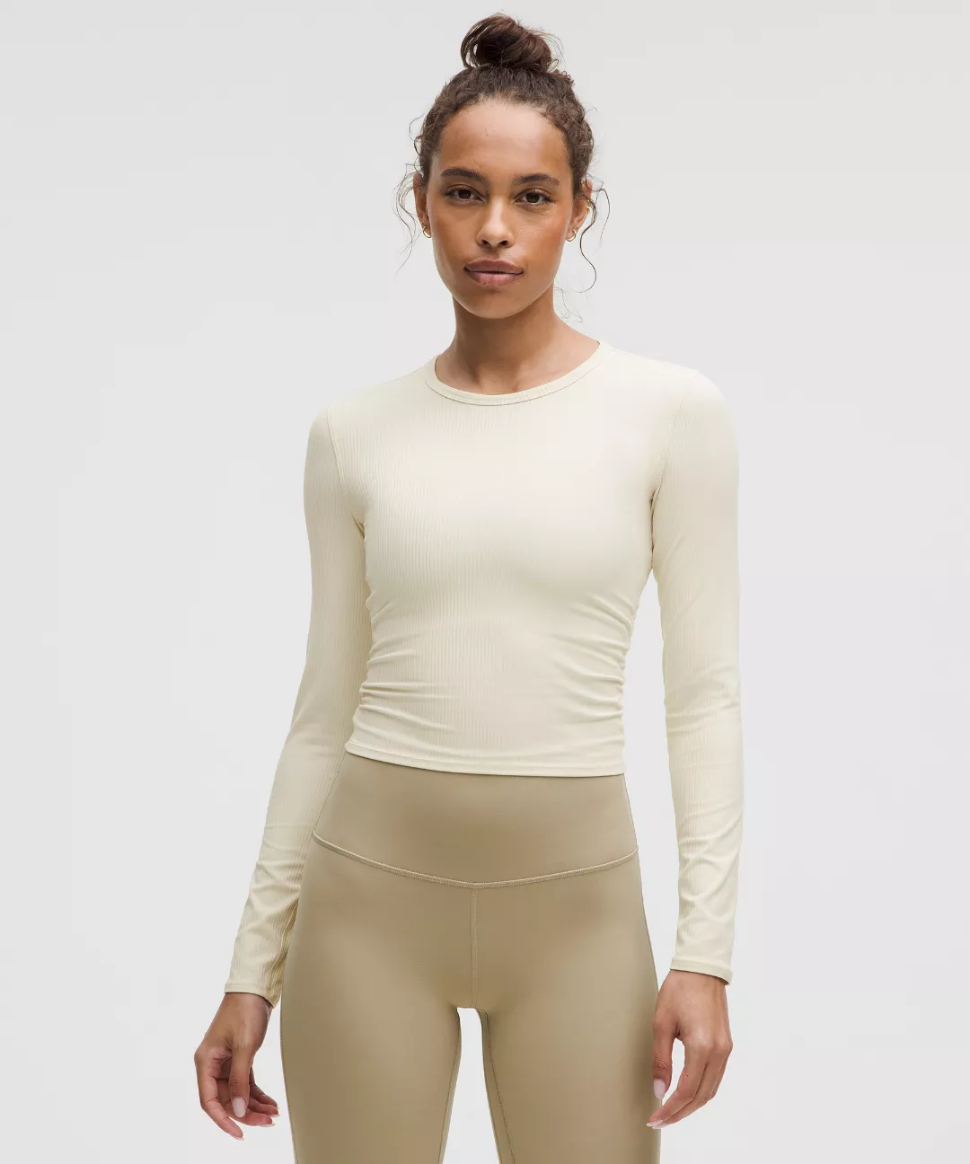 All It Takes Back-Twist Ribbed Long-Sleeve Shirt