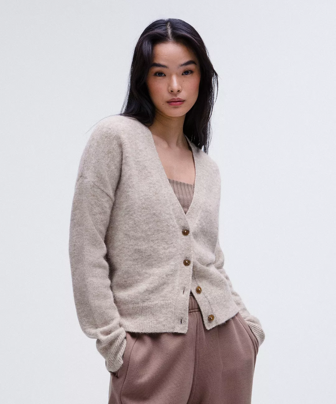 Women's Alpaca Wool-Blend Cardigan Sweater