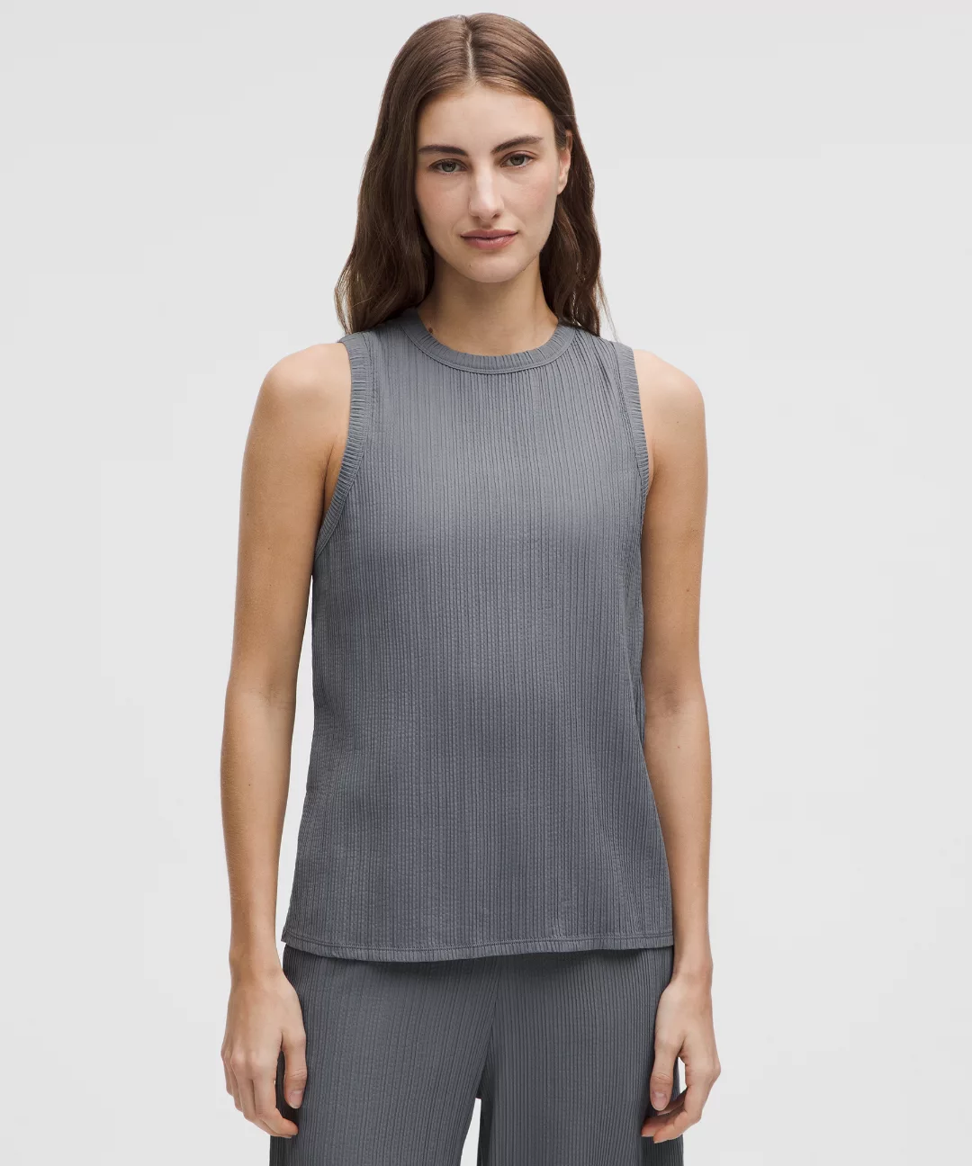 Pleated Stretch Tank Top