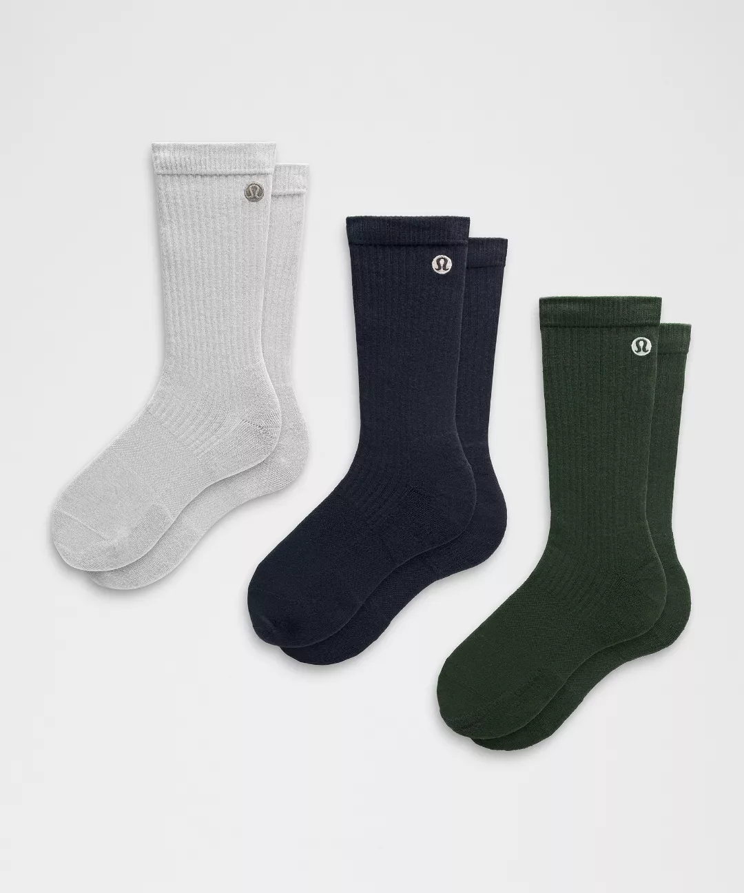 Men's Daily Stride Ribbed Comfort Crew Socks *3 Pack