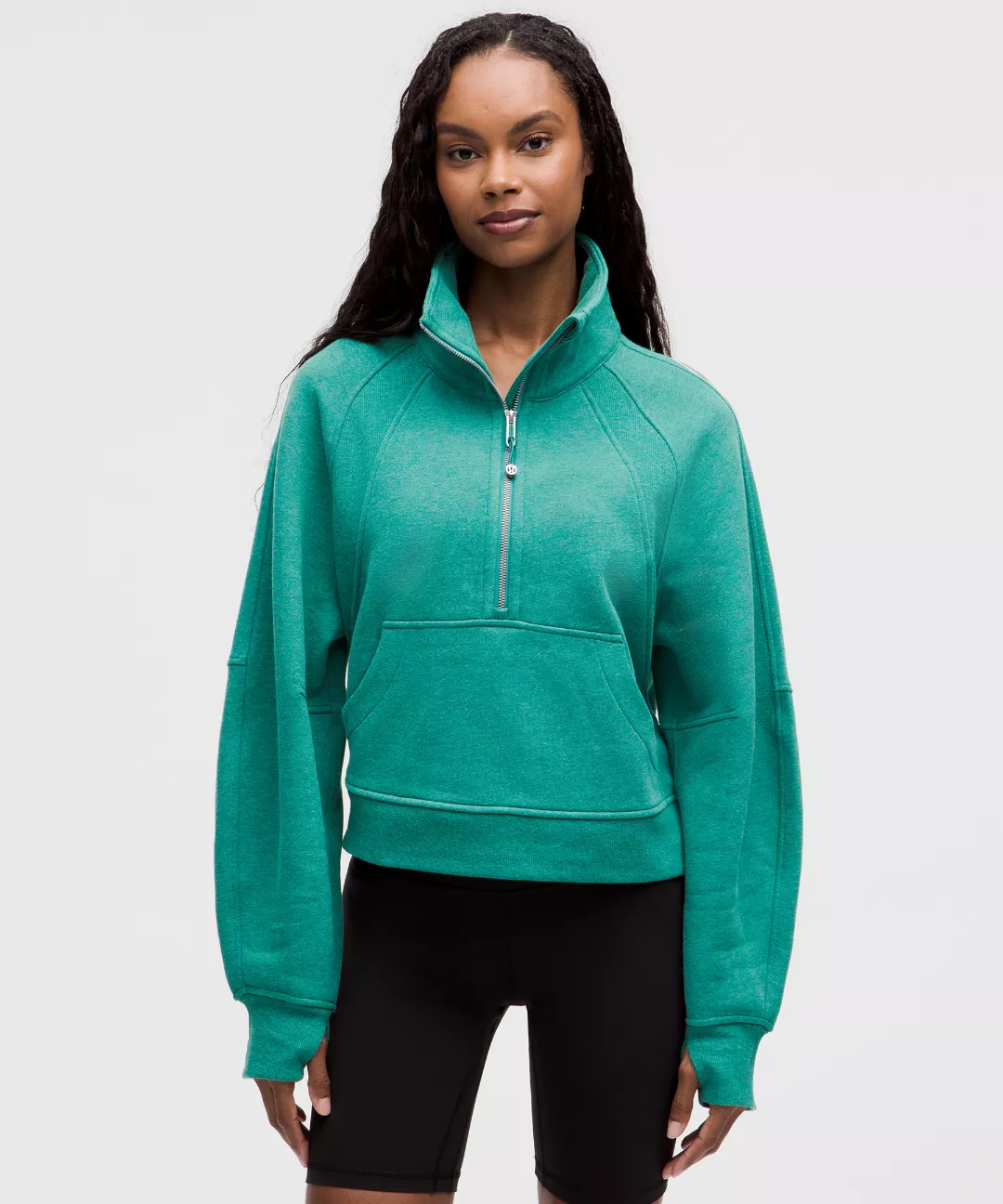 Scuba Oversized Funnel-Neck Half Zip