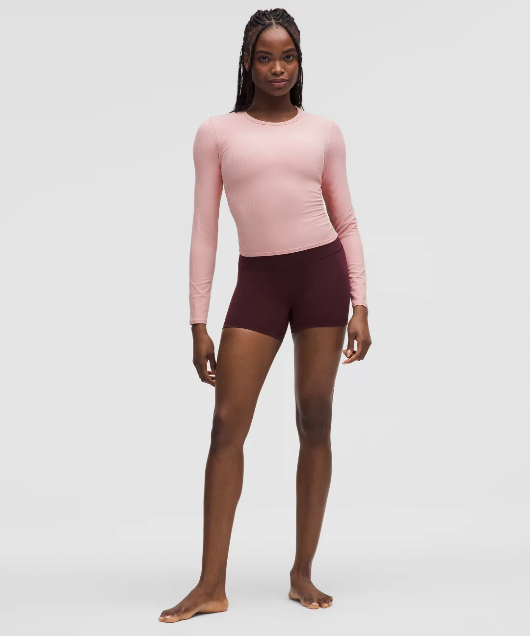 All It Takes Back-Twist Ribbed Long-Sleeve Shirt