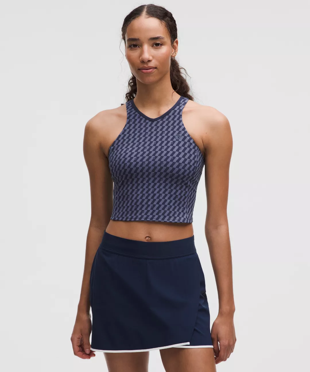 Cropped V-Neck Tennis Tank Top *Medium Support, B/C Cup