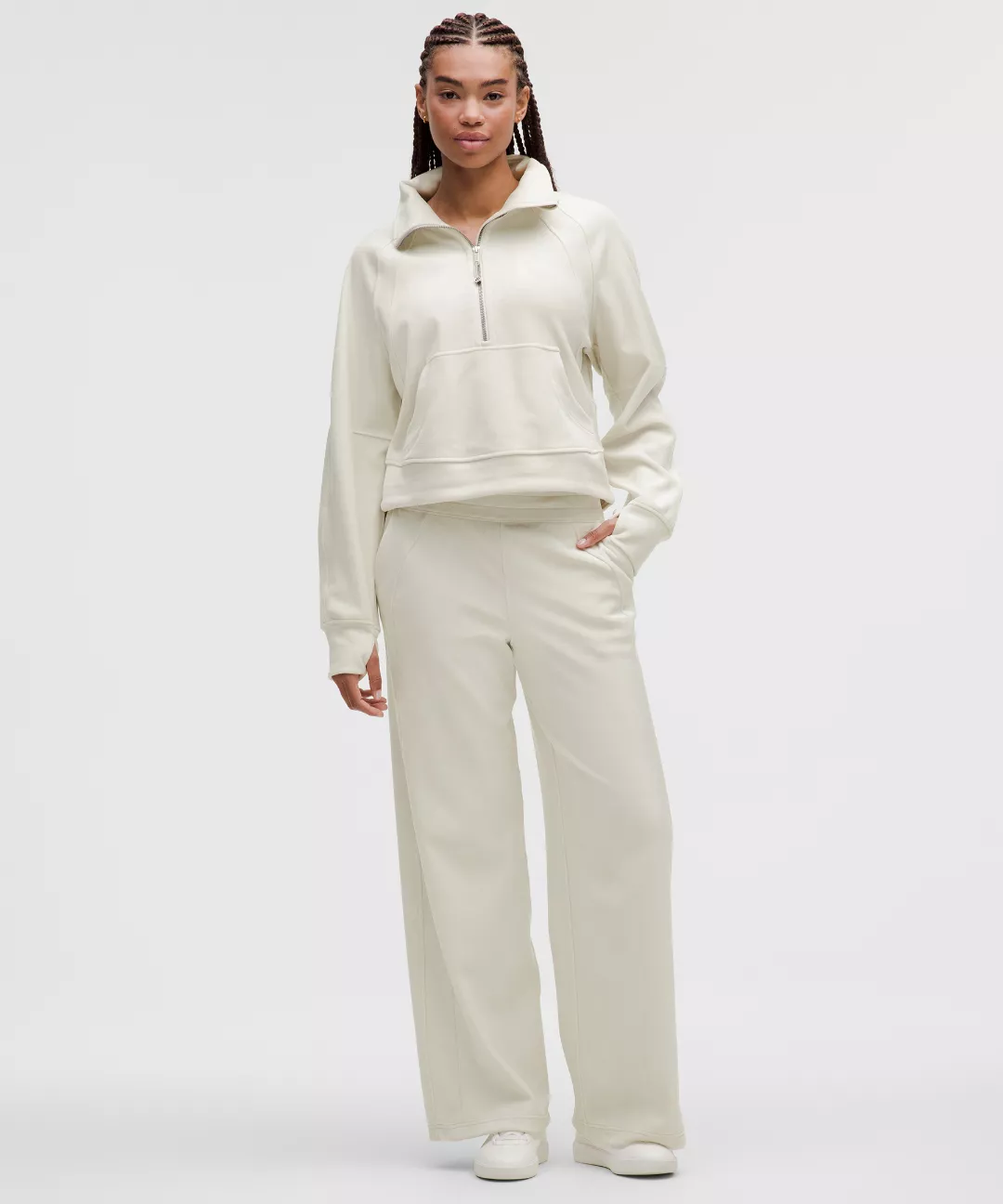 Scuba Oversized Funnel-Neck Half Zip *Velvet
